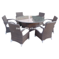 Patio furniture rattan table set dining table and chair set